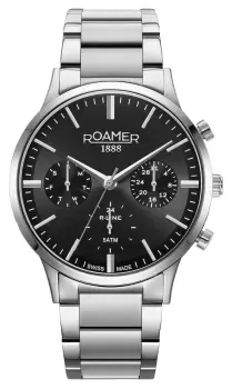 Roamer 718982 41 55 70 R-Line Multifunction Black Dial Watch