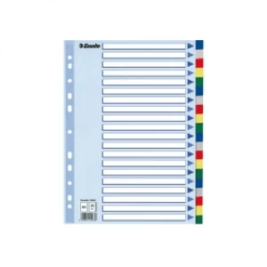 Esselte 15263 A4 Plastic Dividers with 20 Tabs (11 holes)