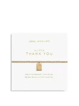 Joma Jewellery GOLD A LITTLE THANK YOU BRACELET, Gold, Women