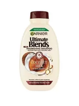 Garnier Garnier Ultimate Blends Coconut Milk & Macadamia Smoothing And Nourishing Vegan Shampoo For Curly Hair 400Ml