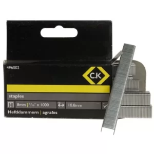 CK Tools 496002 Staples 10.5mm Wide x 8mm Deep Box Of 1000