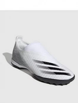 adidas X Laceless Ghosted.3 Astro Turf Football Boots - White, Size 7, Men