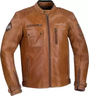 Segura Dimaggio Motorcycle Leather Jacket, brown, Size 2XL, brown, Size 2XL