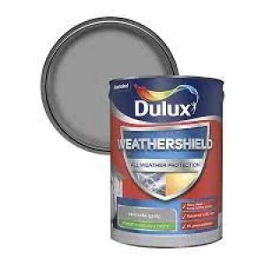 Dulux Weathershield All Weather Protection Concrete Grey Smooth Masonry Paint 5L
