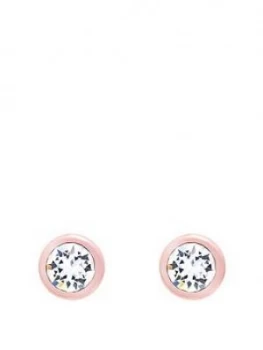 All We Are Rose Gold Tone Orbit Crystal Stud Earriing