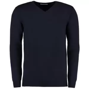 Kustom Kit Mens Arundel Long Sleeve V-Neck Sweater (M) (Navy Blue)