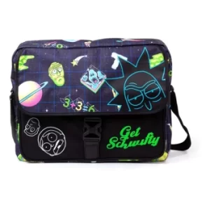RICK & MORTY Space All-Over Print with Flock Print Messenger Bag, Multi-colour (MB071280RMT)