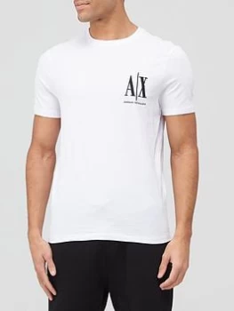 Armani Exchange AX Small Icon Logo T-Shirt White Size S Men