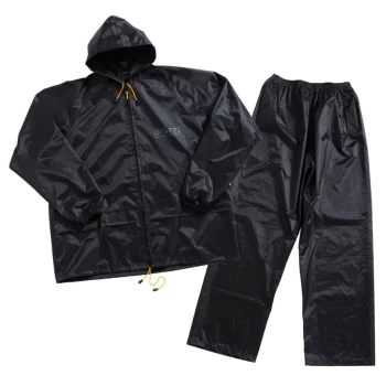 Black Two Piece Rainsuit JCB-RS - XL
