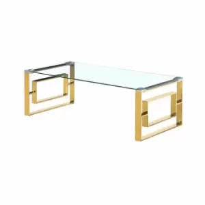 Native Home & Lifestyle Milano Gold Plated Coffee Table