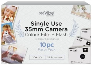 VIBE Single Use Camera 27 Shots with Flash 10PC Party Pack