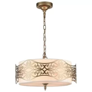 Burgeon Cylindrical Ceiling Pendant Lamp Bronze, 4 Light, E14