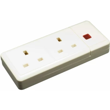 ES002 2 Gang 13A Trailing Socket with Neon - Click
