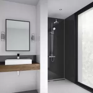 Bathstore Wetwall Upstand - 600 x 200mm - Slate - Glass