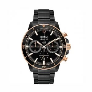 Bulova Black 'Marine Star' Chronograph Watch - 98B302