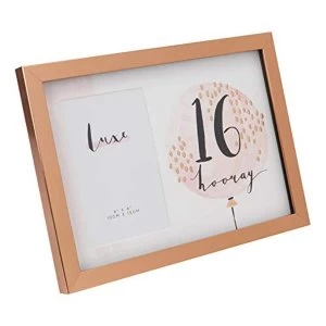 4" x 6" - Luxe Rose Gold Birthday Frame - 16