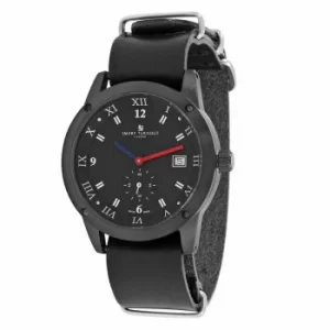 Mens Smart Turnout Town Watch with Black Leather Nato Strap Watch