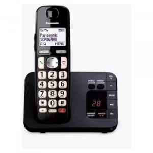 KXTGE820EB Single Cordless Phone with Answer Machine