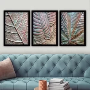 3SC137 Multicolor Decorative Framed Painting (3 Pieces)
