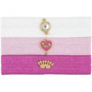 Ladies Juicy Couture PVD Gold plated Flat Charmy Elastics Hair Elastics