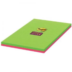 Post it Super Sticky Notes 127 x 203mm Assorted 2 Pieces of 45 Sheets