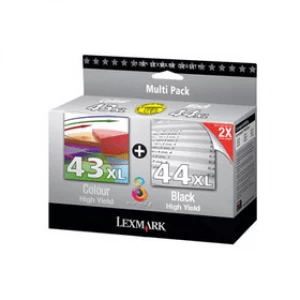 Lexmark 80D2966 (43XL + 44XL) Original Black and Tri Colourss Pack