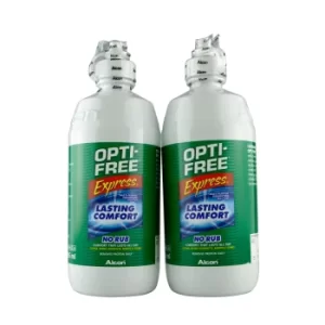 Opti-Free Express Twin Pack (2*355ml), Contact Lens Solution, Includes Lens Case