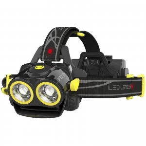 LED Lenser iXEO19R Multi Light Rechargeable LED Head Torch Black & Yellow