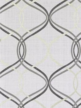 Arthouse Twisted Ogee Grey/Gold Wallpaper