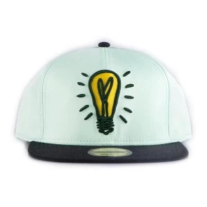 Hasbro - Light Bulb Icon Unisex Snapback Baseball Cap - Turquoise/Black