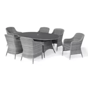 Maze Rattan Santorini 6 Seat Oval Dining Set