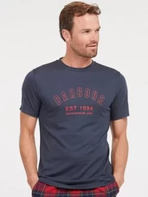 Barbour Barbour Calvert Lounge T-Shirt, Navy, Size 2XL, Men