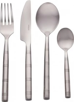 Amefa 18 Piece Mirror Cane Stainless Steel Cutlery Set