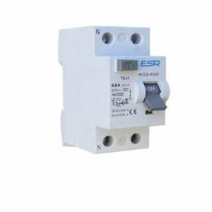 ESR RCCB RCD 2 Pole Domestic Consumer Unit Circuit Breaker - 40A 30mA