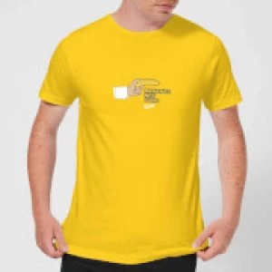 Plain Lazy Bananas Not Guns Mens T-Shirt - Yellow - XXL