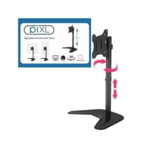 piXL Single Monitor Arm Desk Stand For Screens up to 32&amp;quot; Max Weight 10Kg Freestanding Height Adjustable Pivot Swivel 360