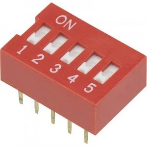 DIP switch Number of pins 5 Slide type TRU COMPONENTS DSR 05