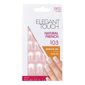 Elegant Touch Medium Fake Nails French Manicure Set 103 Nude