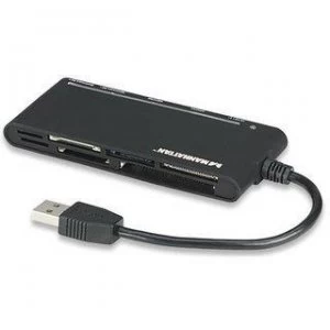 Manhattan USB-A Multi-Card Reader/Writer 5 Gbps (USB 3.2 Gen1 aka USB 3.0) 62-in-1 SuperSpeed USB Windows or Mac Black Three Year Warranty Blister