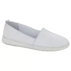 Mod Comfys Womens/Ladies Softie Leather Casual Shoes (5 UK) (White)