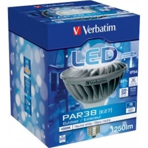 Verbatim LED PAR38 E27 18.5W 2700K 1250lm dimmable OUTDOOR
