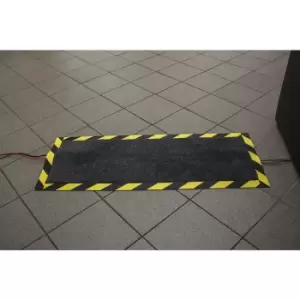 Cable protection matting, LxWxH 1200 x 400 x 4 mm, Black / yellow