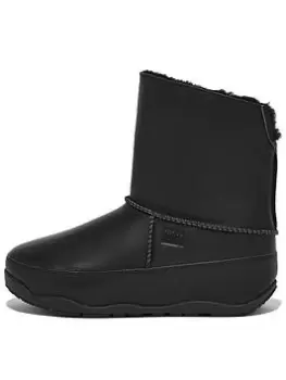 FitFlop Mukluk Shearling Lined Boots - Black, Size 8, Women