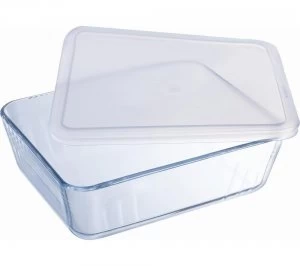 Pyrex Cook and Store Classic Rectangular 0.3-litre Dish with Lid Clear
