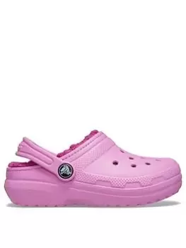 Crocs Classic Lined Clog, Pink, Size 9 Younger