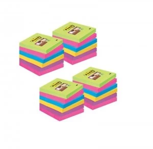 Post-it Super-Sticky 76x76mm Assorted Value Notes (Pack of 24) 654-SS-