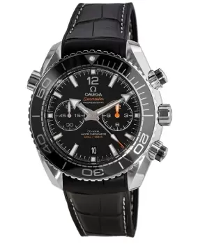 Omega Seamaster Planet Ocean 600M Chronograph 45.5mm Black Dial Leather Strap Mens Watch 215.33.46.51.01.001 215.33.46.51.01.001