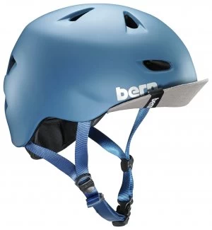 Bern Brentwood Steel Adjustable Helmet with Visor Blue