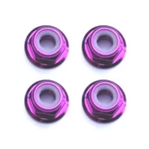 Fastrax M3 Purple Flanged Locknuts 4Pcs