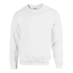 Gildan Childrens Unisex Heavy Blend Crewneck Sweatshirt (Pack Of 2) (L) (White)